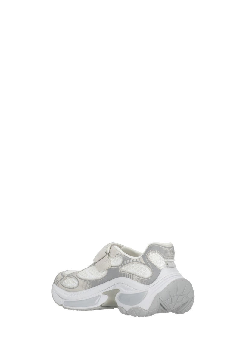 Ash White Drake Mesh Details Sneakers