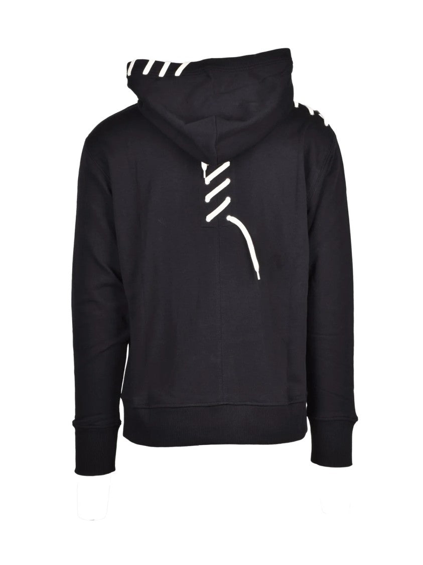 Craig Green Black Lace-Up Organic Cotton Hoodie