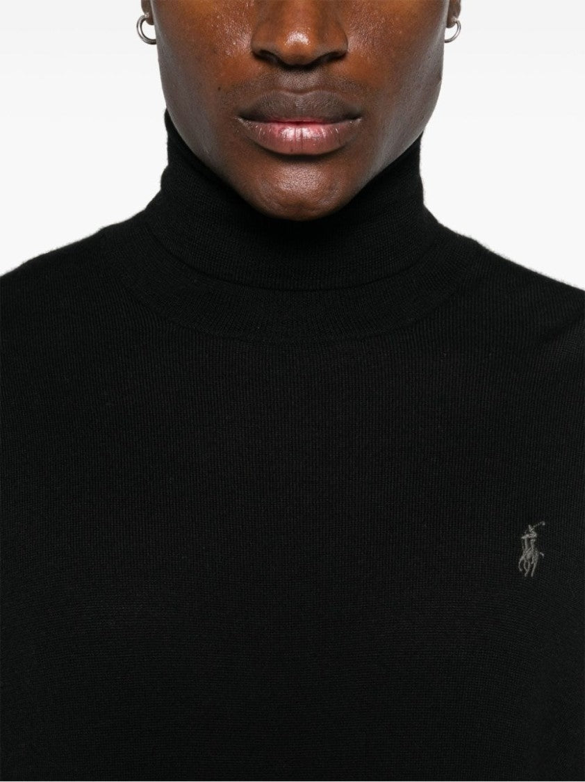 Polo Ralph Lauren Black Wool Long Sleeve Pullover
