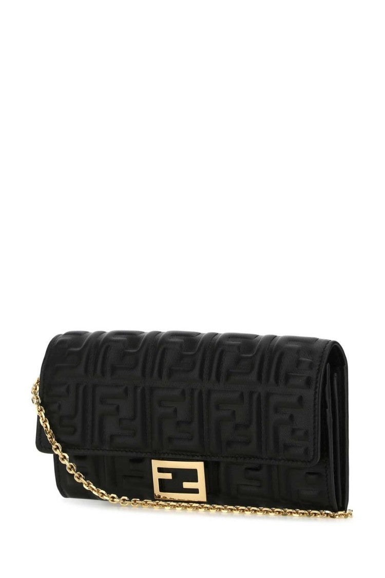Fendi Quilted Black Leather Shoulder Bag