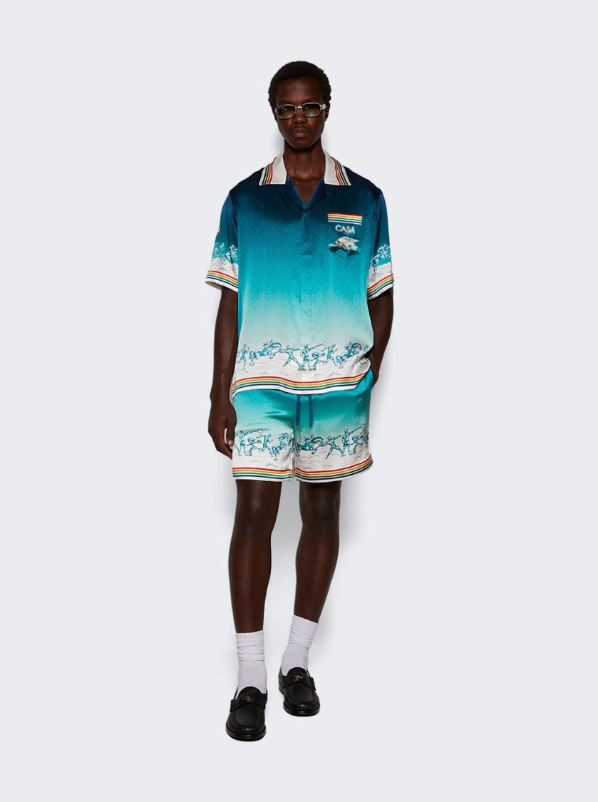 Casablanca Short Sleeve Cuban Collar Shirt La Deesse Du Stade