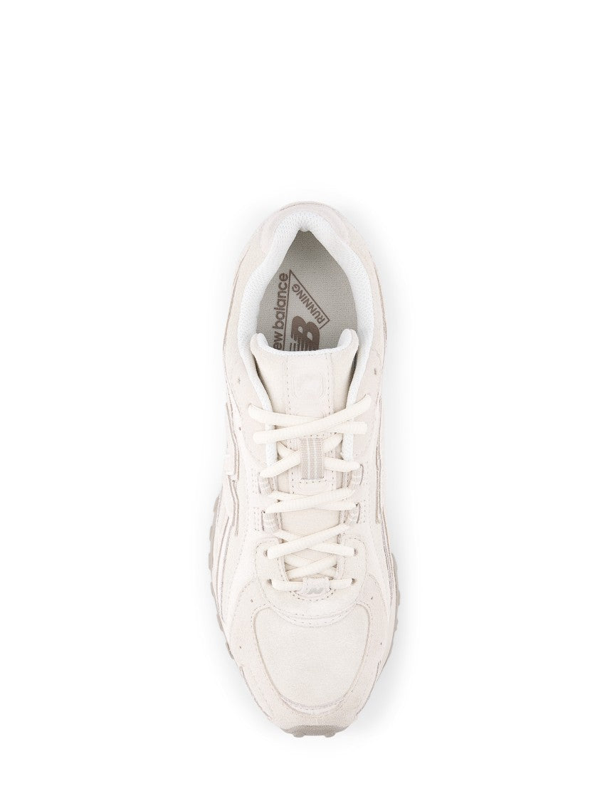 New Balance Monochromatic Light Beige Suede Sneakers With Textured Outsole