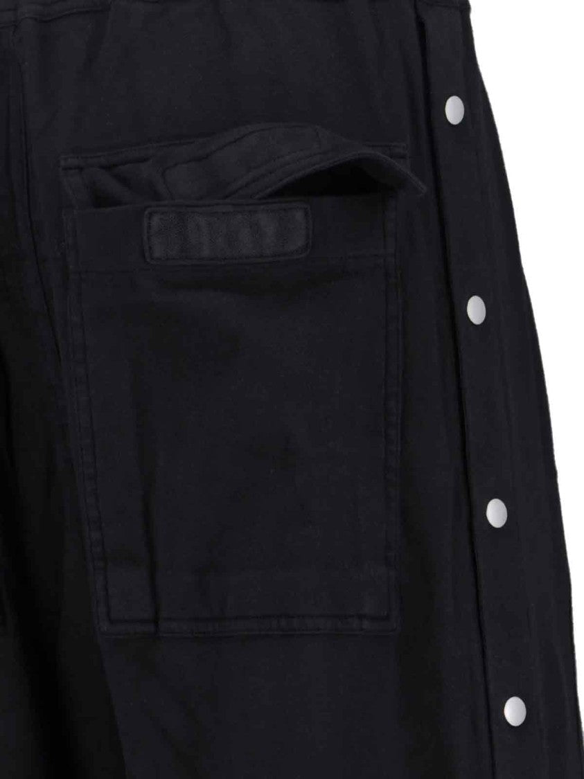 Drkshdw By Rick Owens Straight-Leg Black Trousers With Minimalist Design