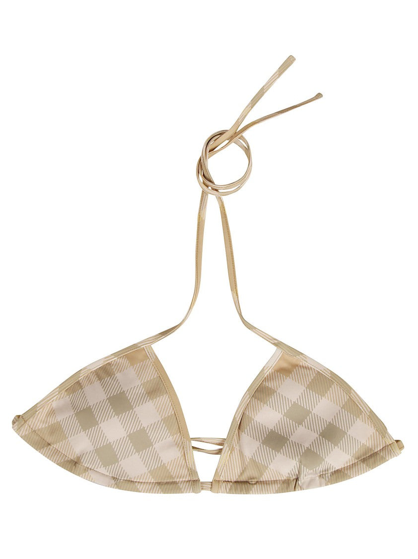 Burberry Checkered Triangle Bikini Top