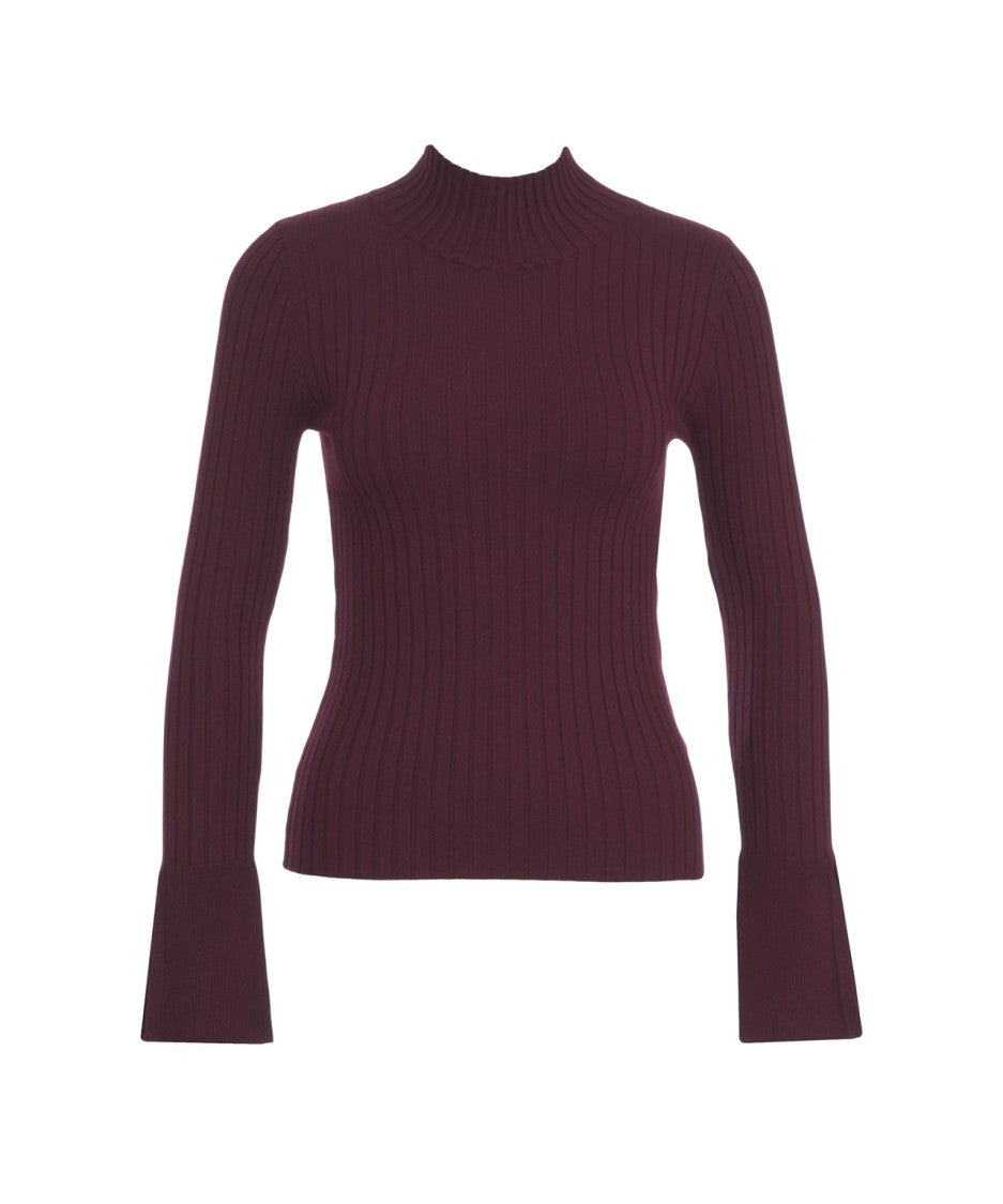 Kaos Ribbed Knit Sweater With Mock Neck