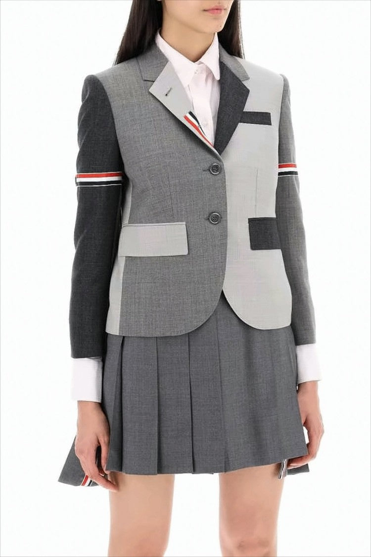 Thom Browne Patchwork Design Wool Sport Coat