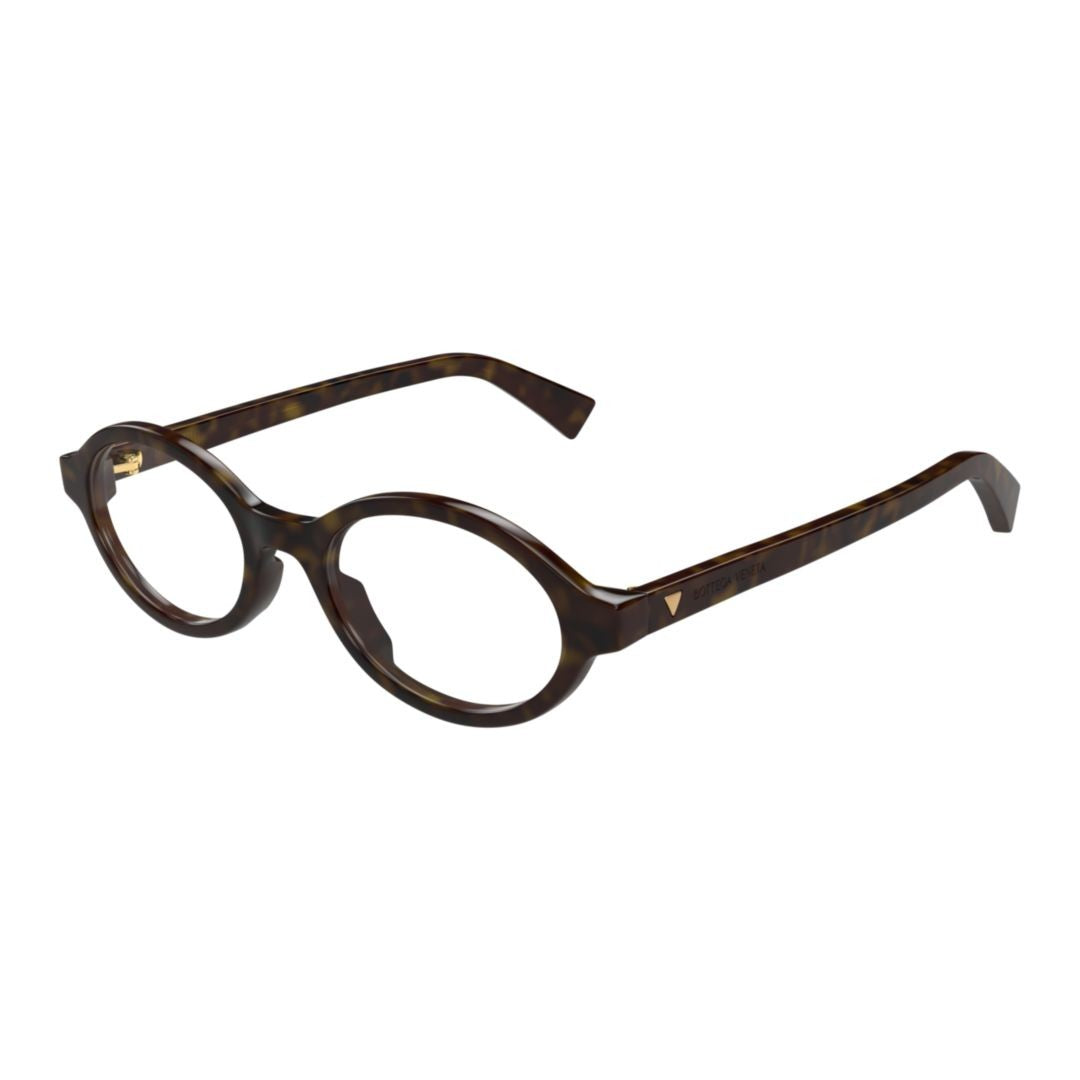 Bottega Veneta Bv1367o Rounded Tortoiseshell Eyeglasses