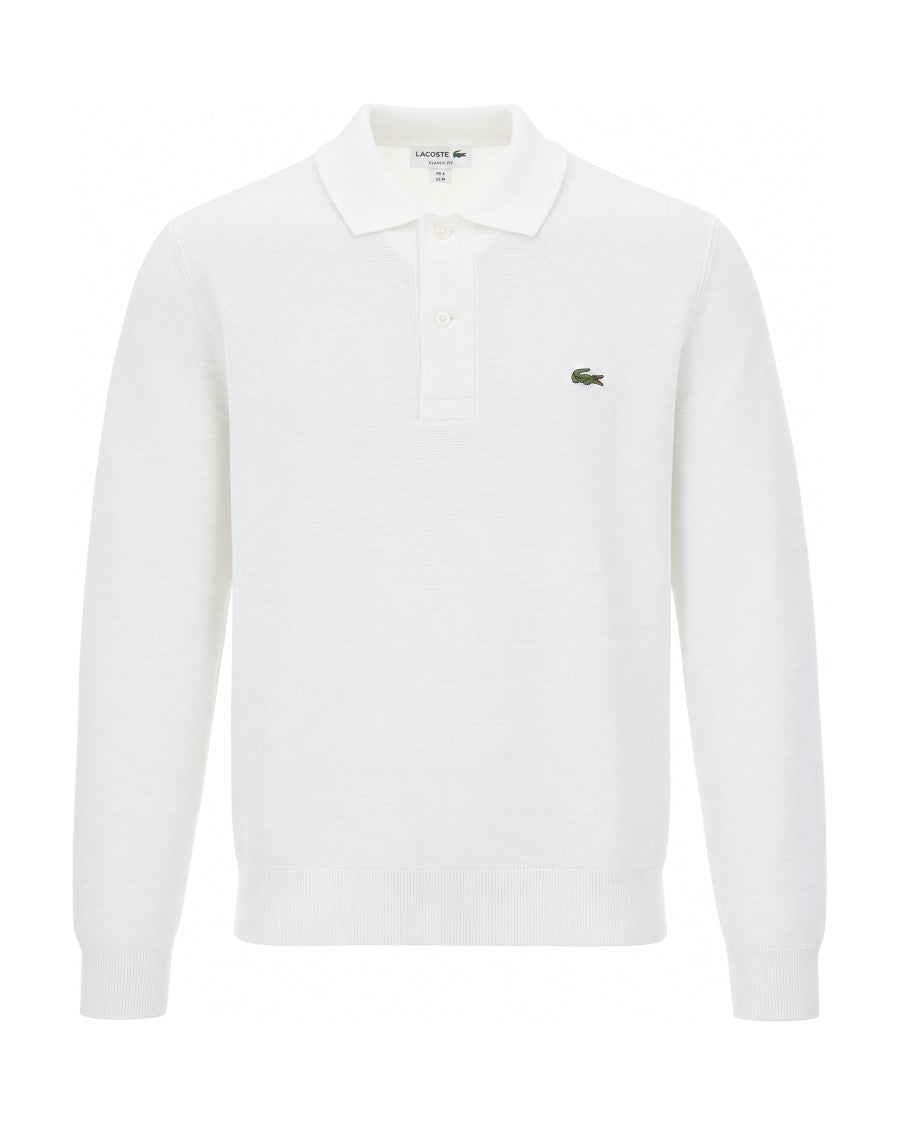 Lacoste Flour Moss Stitch Long-Sleeve Polo Shirt