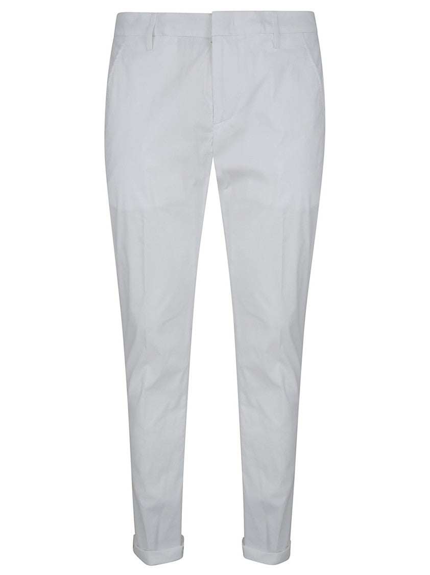 Dondup Gaubert Cotton Trousers With Tailored Silhouette And Subtle Logo