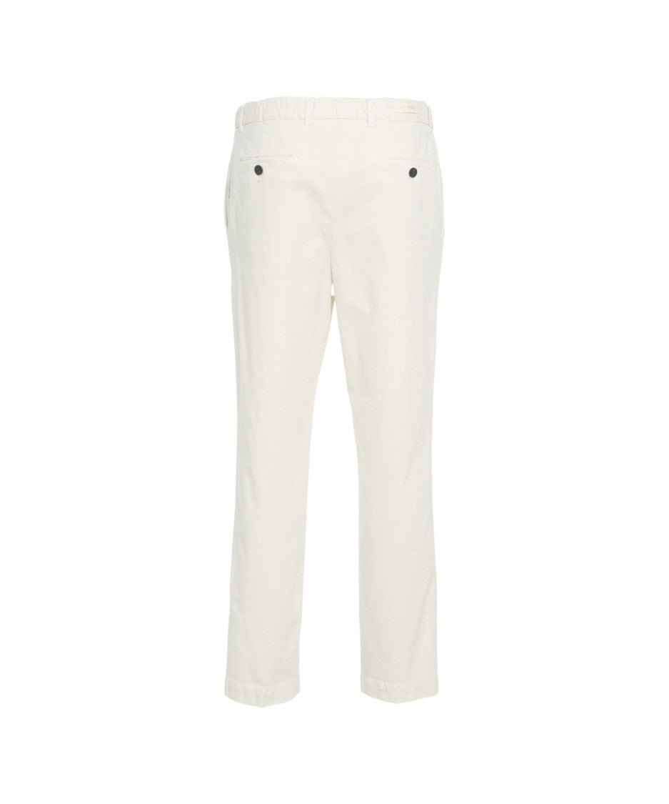 Briglia Classic White Chinos With Minimalist Design And Practical Pockets