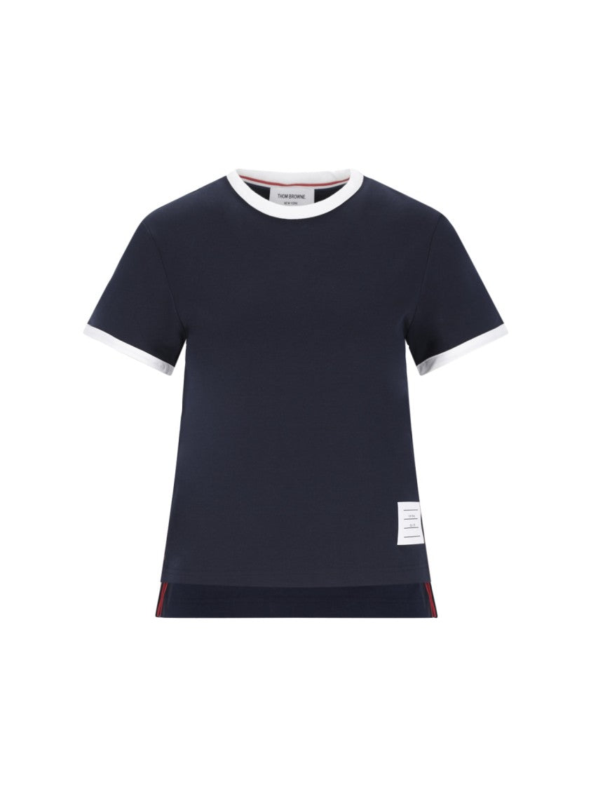 Thom Browne "Rwb-Stripe" T-Shirt – Navy