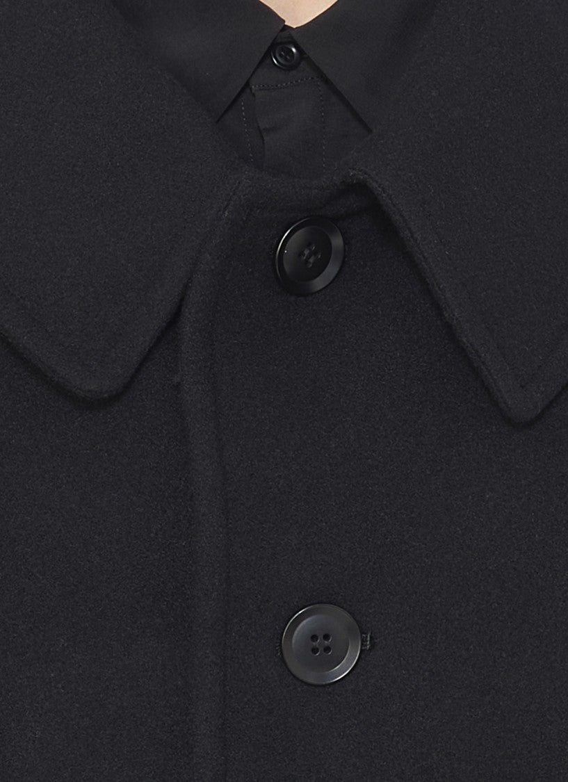 Y's Relaxed-Fit Wool Coat With Classic Collar