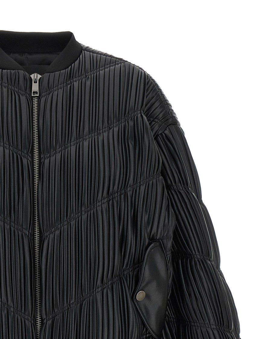 Rotate Birger Christensen Pleated Bomber Jacket