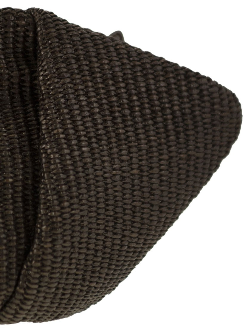Brunello Cucinelli Marina Pouch Bag In Techno Cotton Raffia
