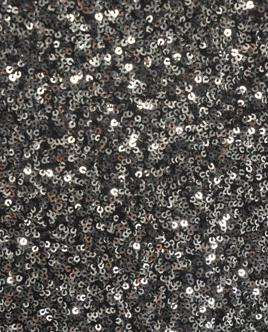 Solotre Glamorous Sequin-Embellished T-Shirt With Back Cutout