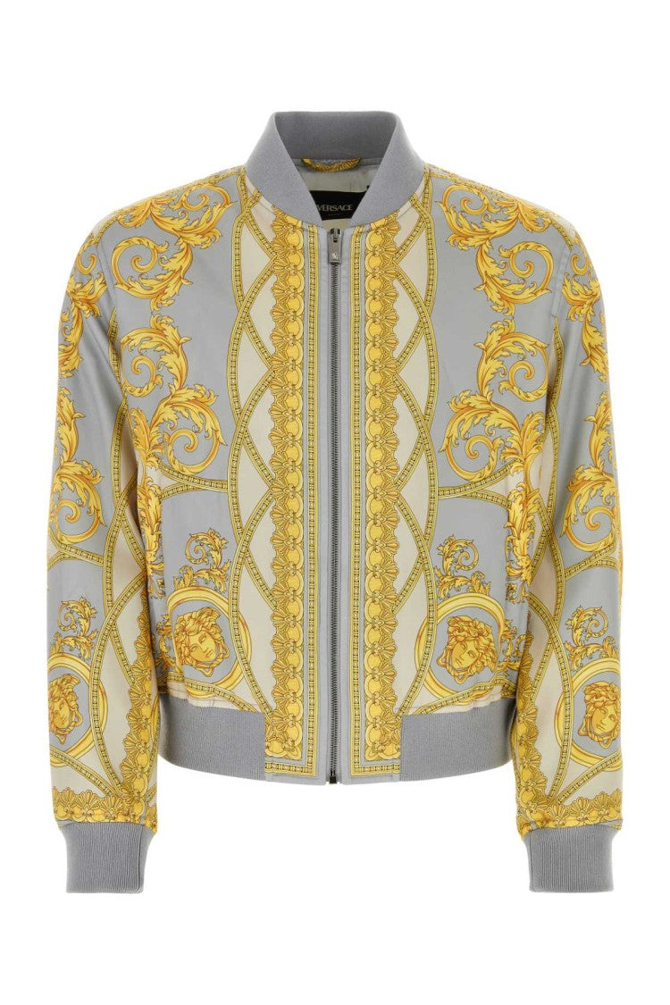 Versace Printed Polyester Bomber Jacket