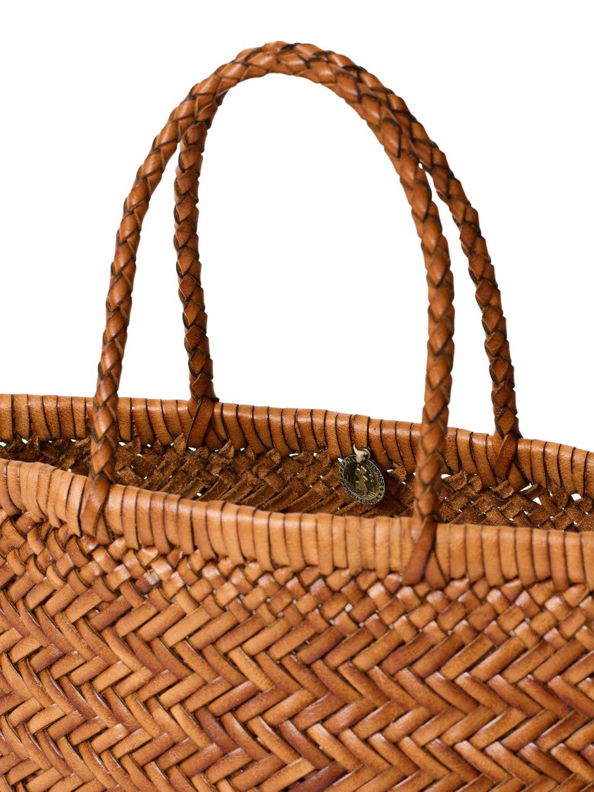 Dragon Diffusion Mini Flat Basket Bag With Braided Handles