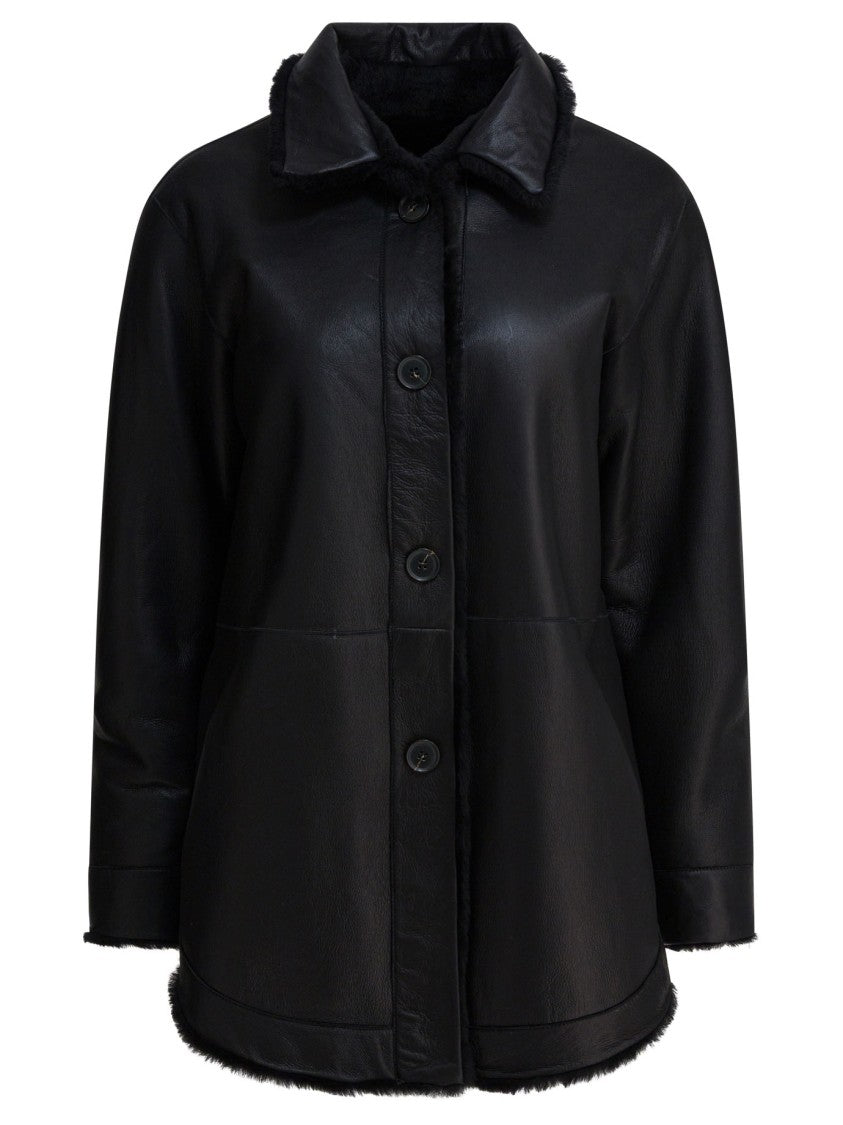 Semper Long Reversible Leather Coat