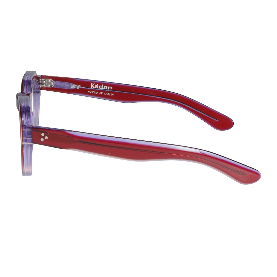 Kador Spike Bold Translucent Red Eyeglasses With Riveted Details