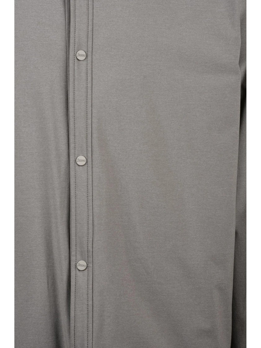Herno Resort Resort Shirt Jacket With Clean Snap Closure And Lined Interior