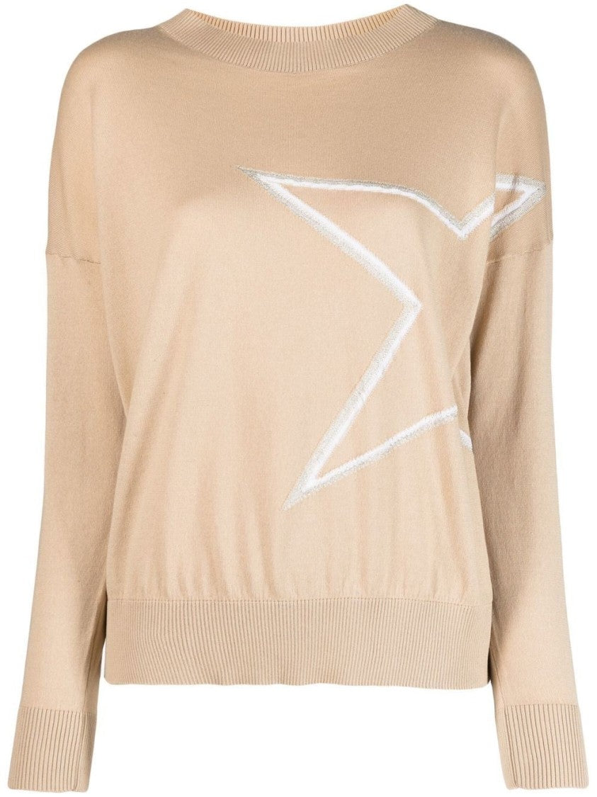 Lorena Antoniazzi Boatneck Knit Sweater With Subtle Zigzag Pattern
