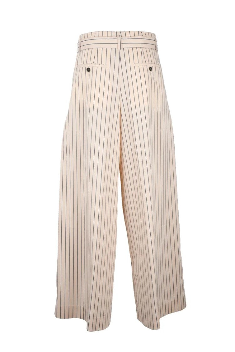 Roberto Collina High-Waisted Pinstripe Palazzo Pants