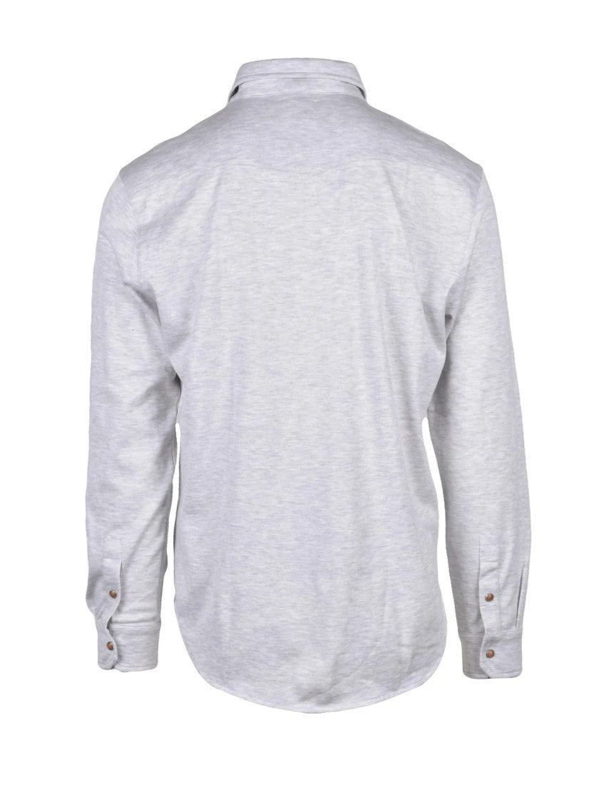 Eleventy Light Grey Cotton Shirt