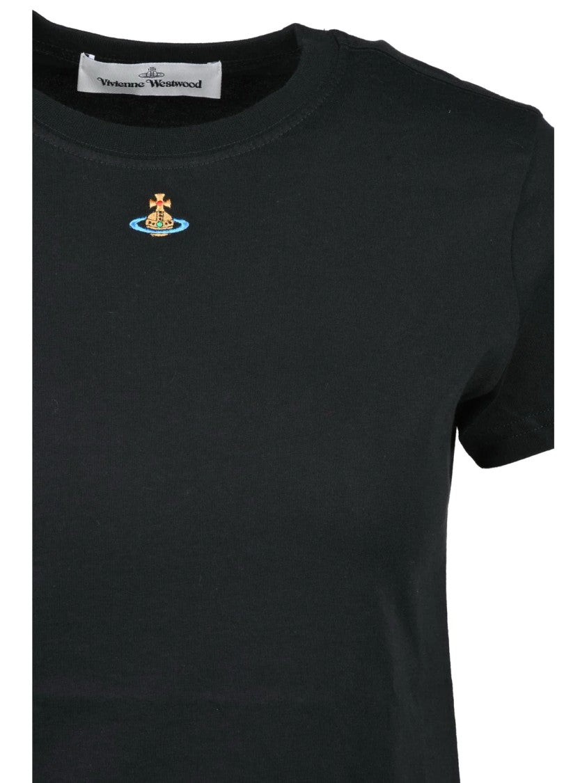 Vivienne Westwood Black Cotton Logo T-Shirt