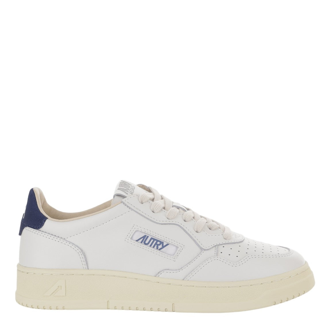 Autry White/Navy Suede Heel Leather Sneakers