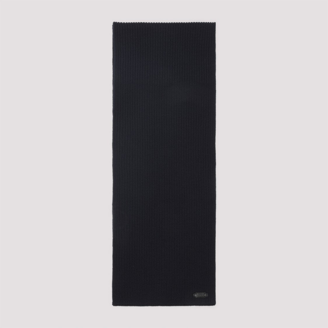 Brioni Midnight Blue Wool Knit Scarf