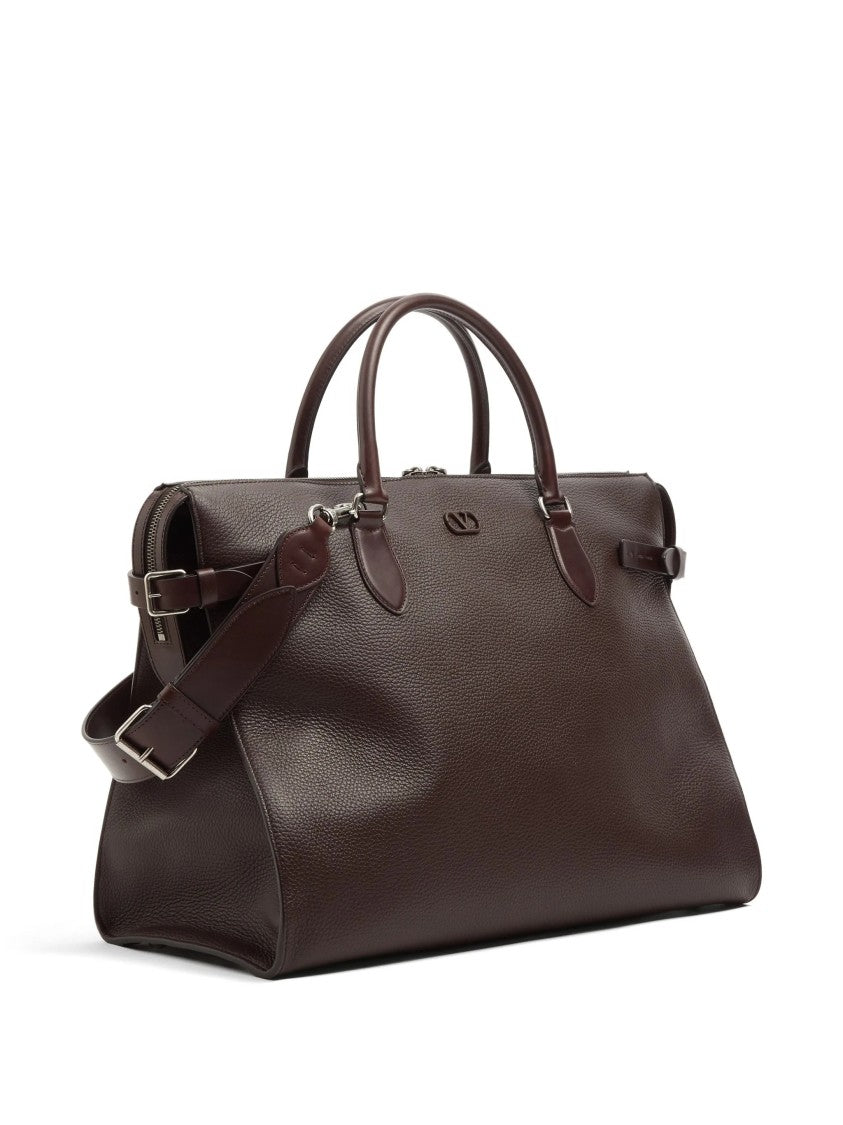 Valentino Antibes Large Textured Deer Skin Tote Bag