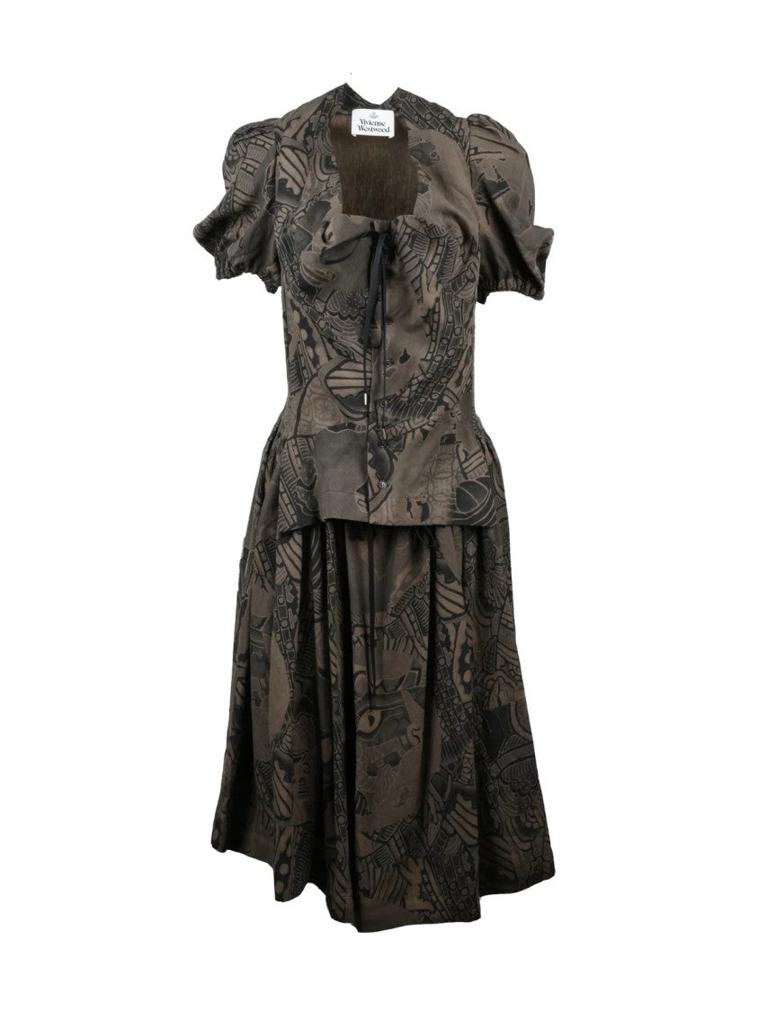 Vivienne Westwood New Saturday Dress In Intricate Abstract Pattern