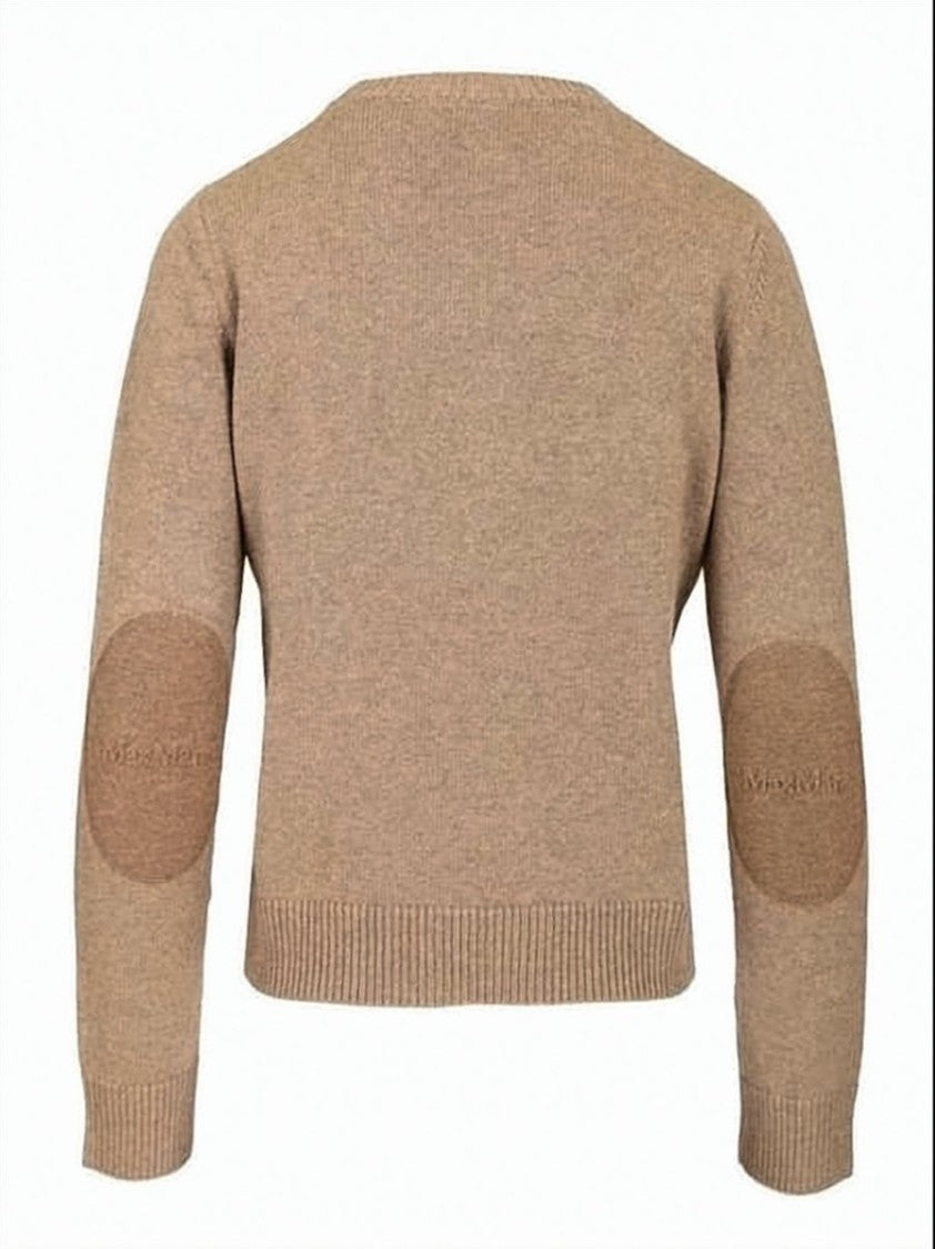 Max Mara Brown Knit Sweater With Crew Neckline