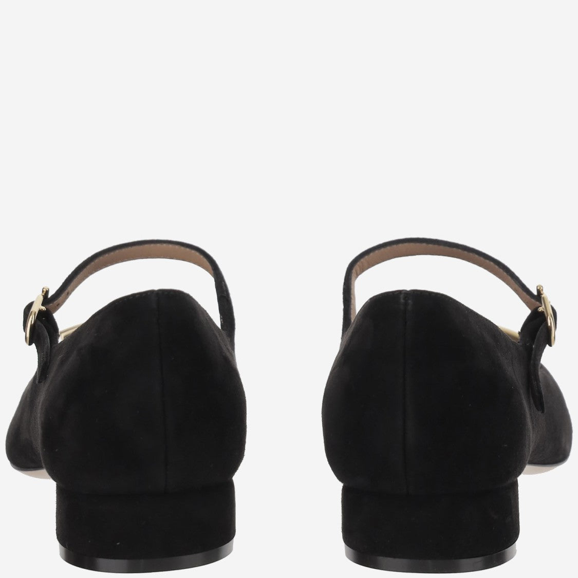 Salvatore Ferragamo Leather Ballerinas With Square Toe And Adjustable Strap Closure