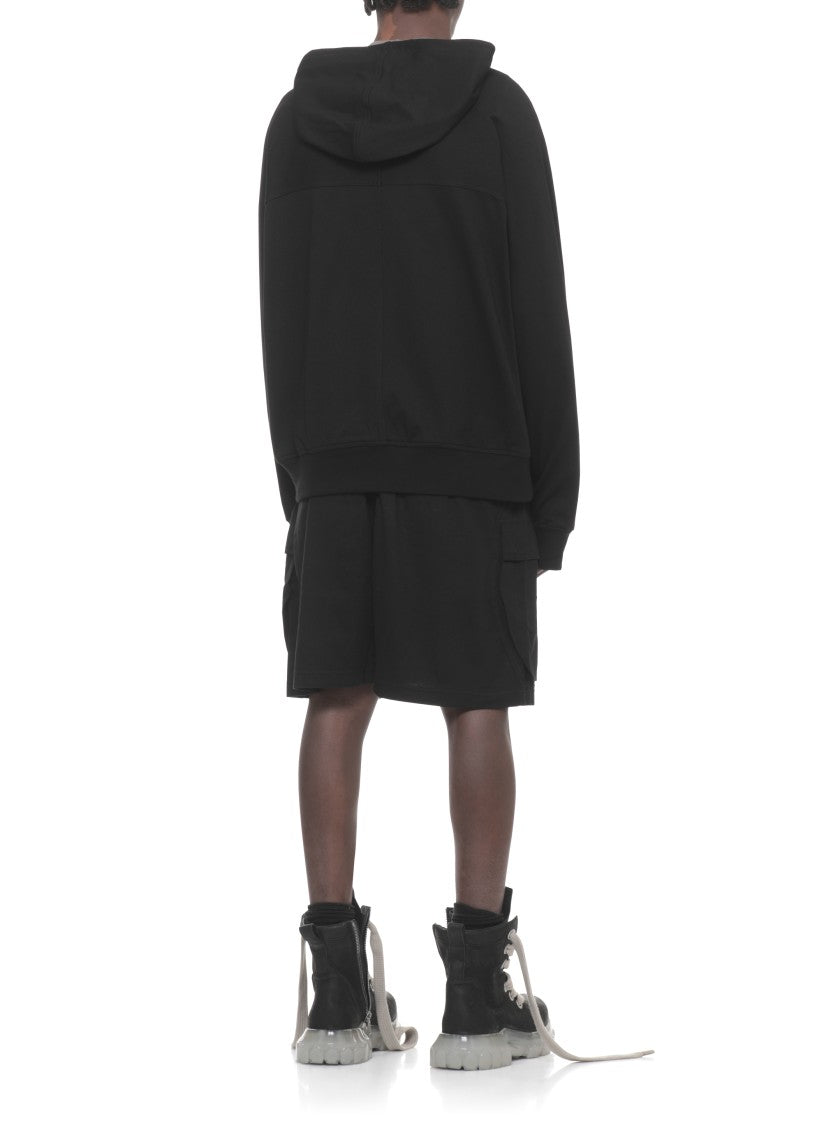 Rick Owens Black Windbreaker Zip Hoodie