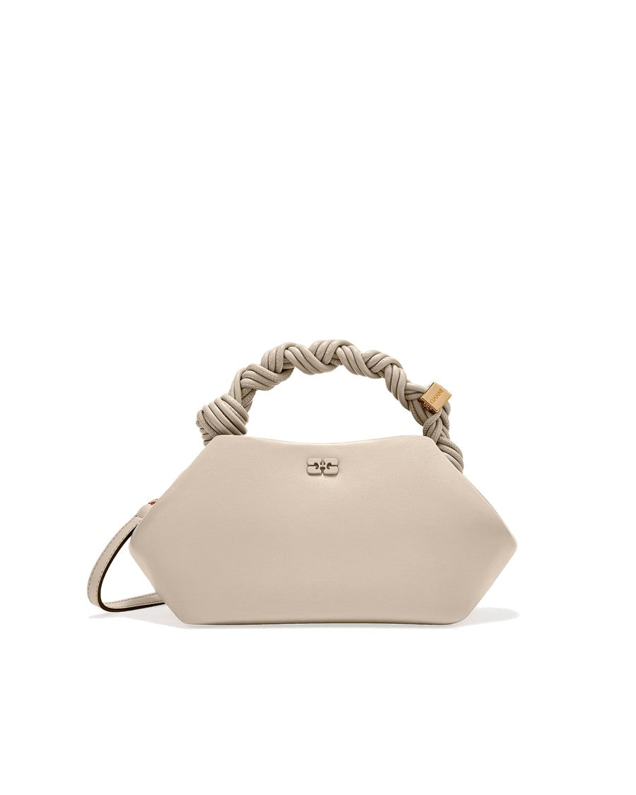 Ganni Structured Bou Bag Small In Oyster Gray