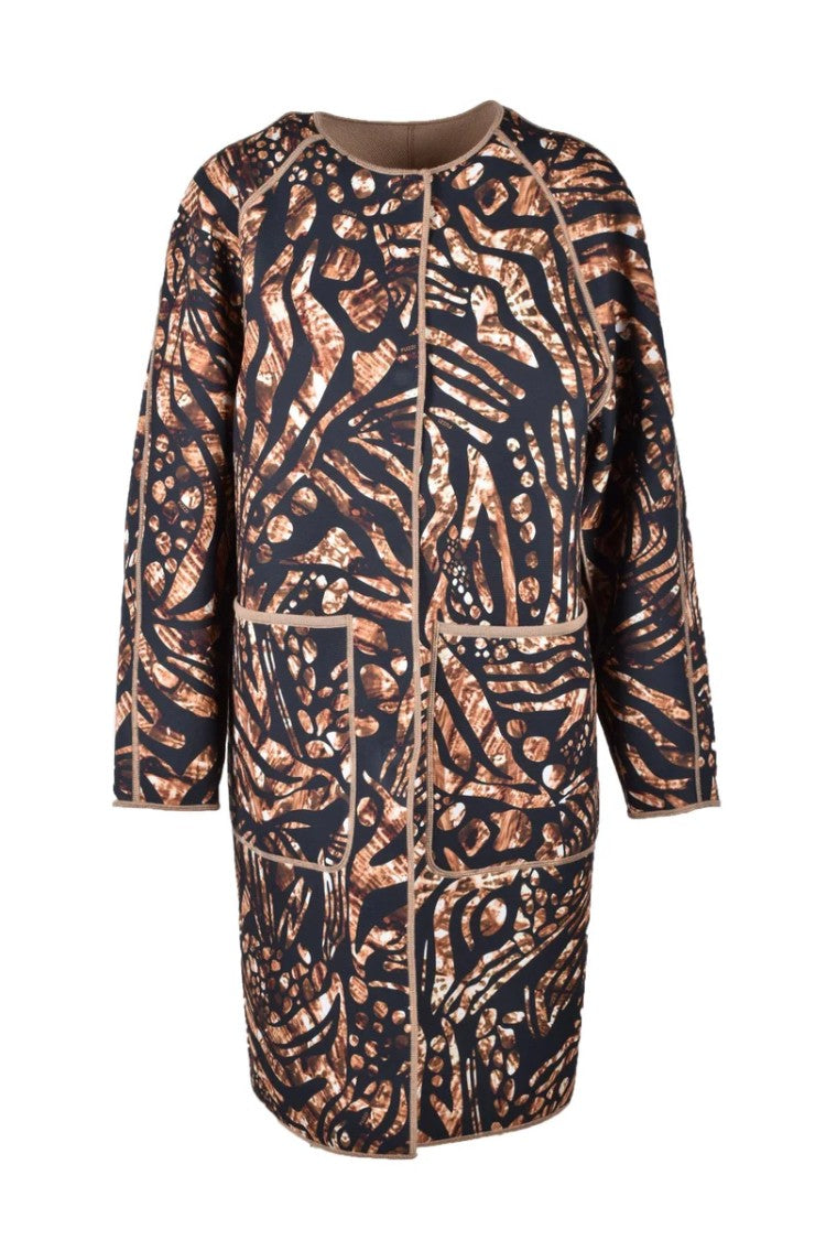 Fuzzi Virgin Wool Coat - Beige