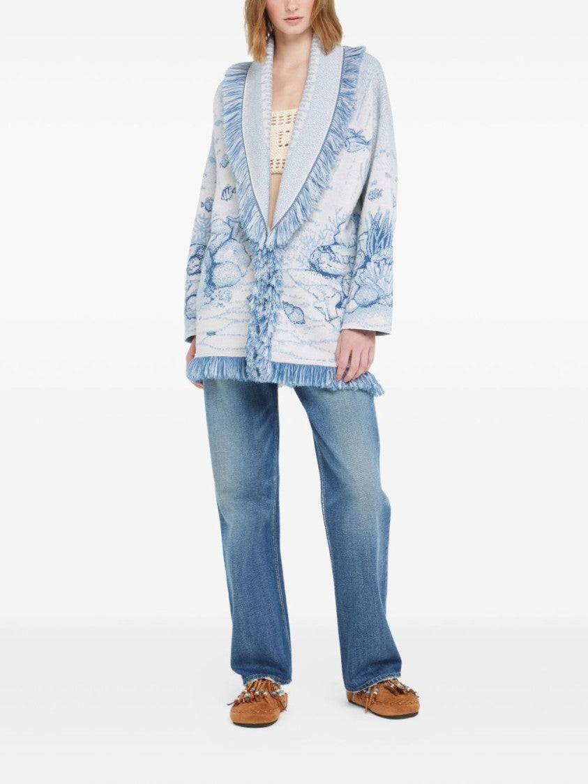Alanui Relaxed-Fit Sweater With Shawl Collar