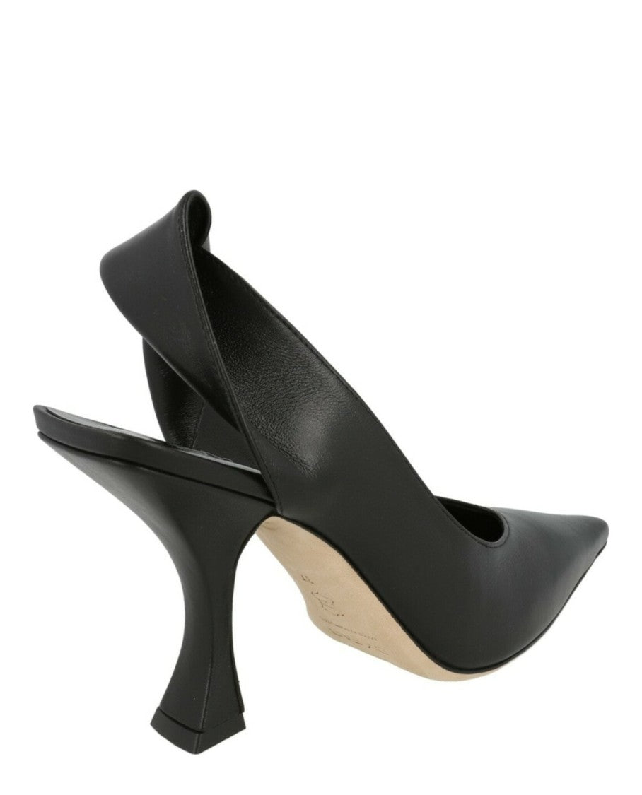 By Far Yasha Leather Slingback Pumps