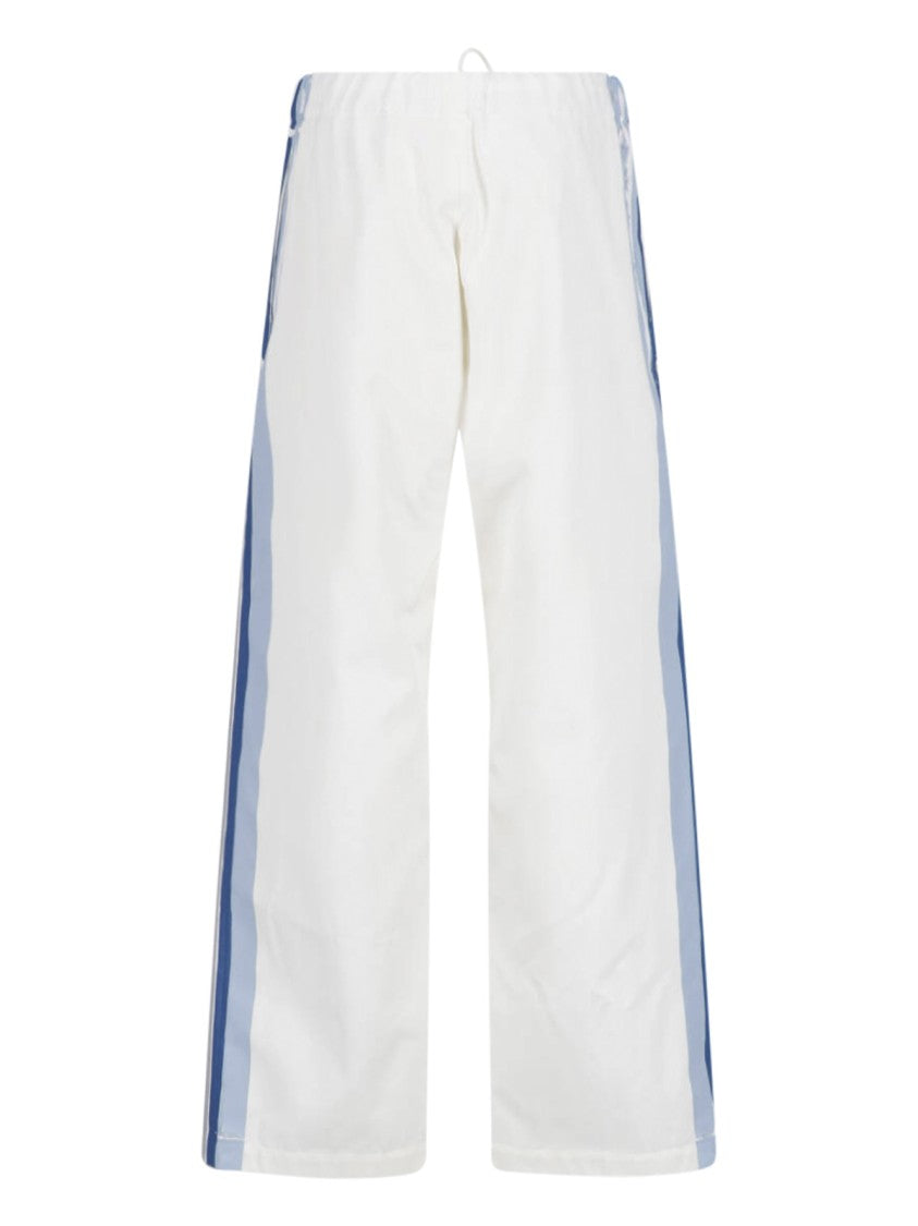Marni White Brushstroke Stripe Poplin Pants