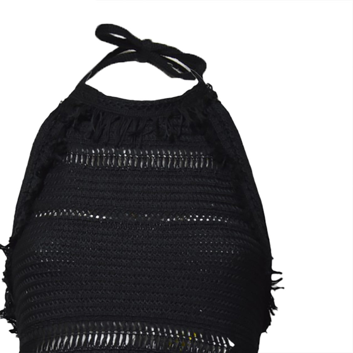 Isabel Marant Étoile Black Macramé Araliane Top