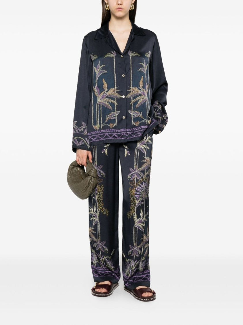 Forte Forte Relaxed Fit Shirt With Floral Embroidery