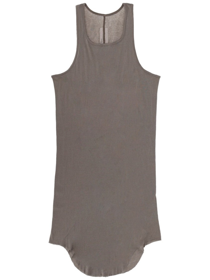 Rick Owens Muted Taupe Scoop Neck Cotton Tank Top