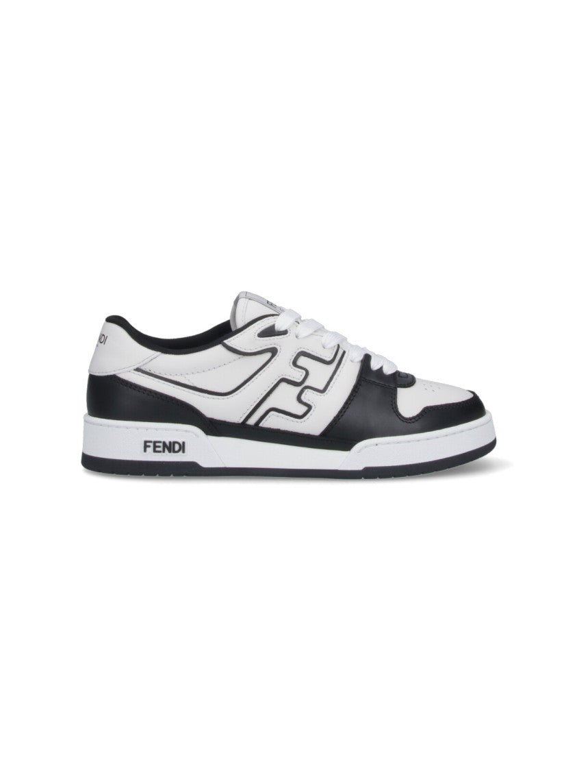 Fendi "Match" Low-Top Sneakers – White