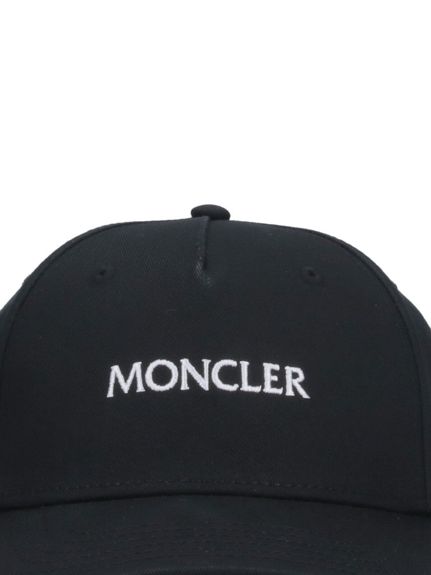 Moncler Curved Visor Baseball Cap With Contrasting Logo Embroidery