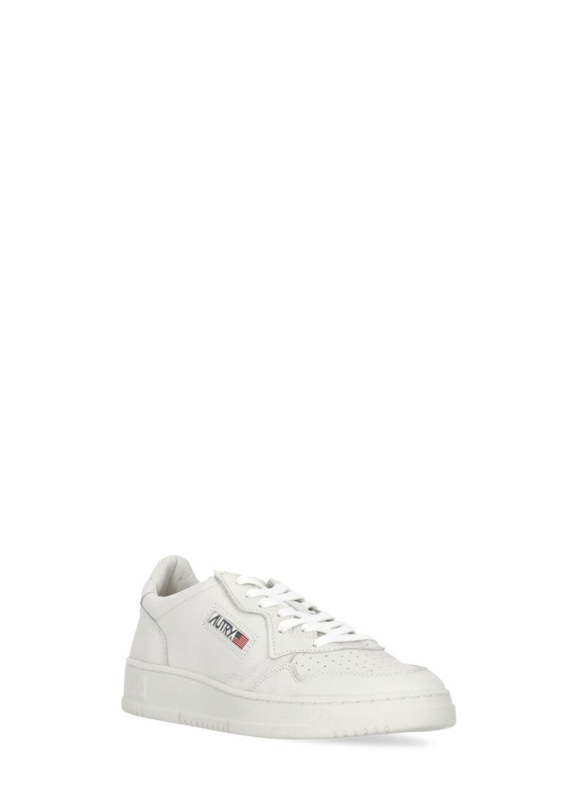 Autry White Smooth Leather Monogram Sneakers