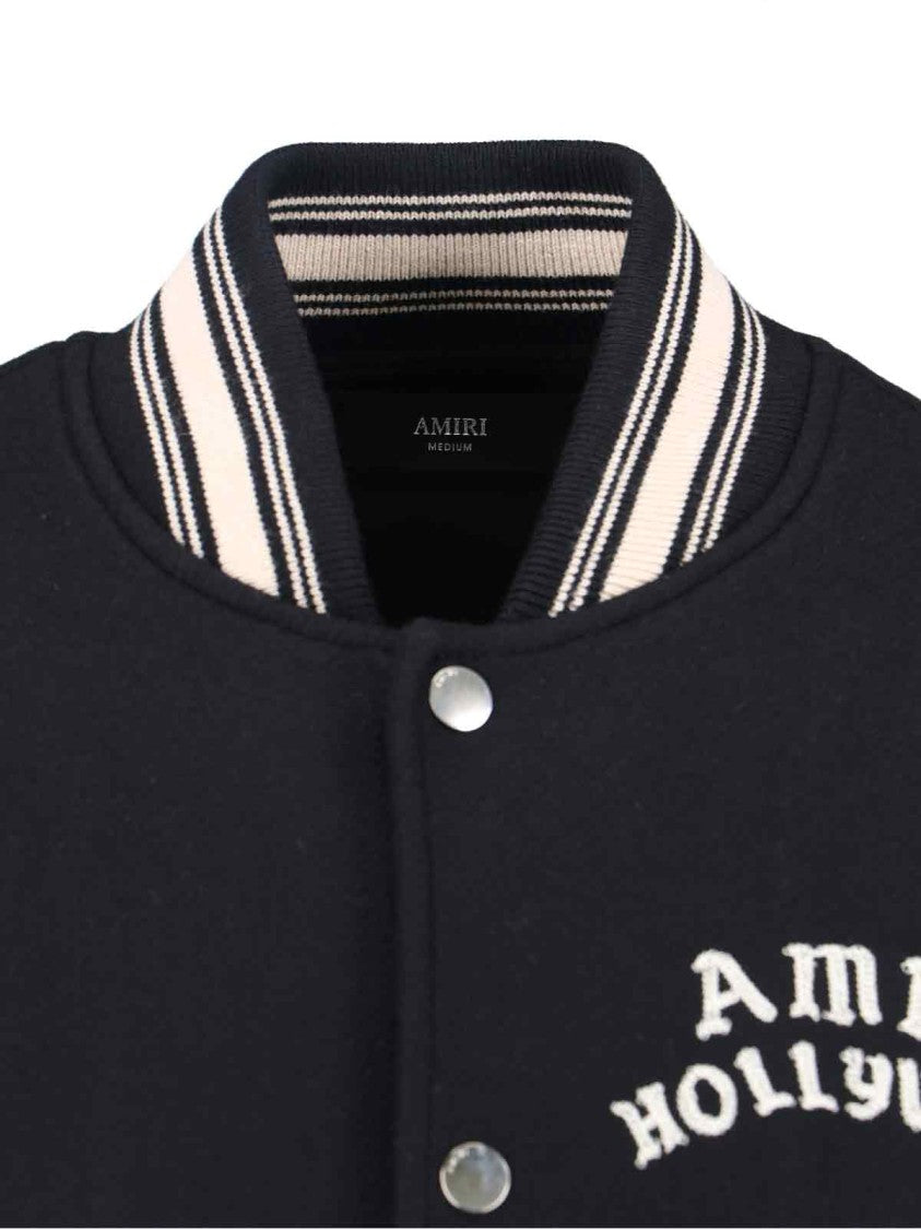 Amiri Varsity Jacket With White Contrasting Sleeves