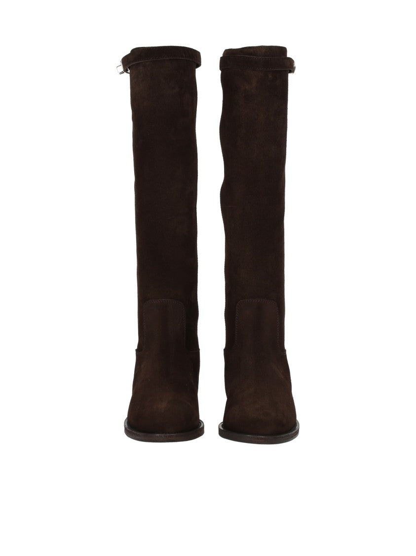 Via Roma 15 Polished Leather Knee-High Boots