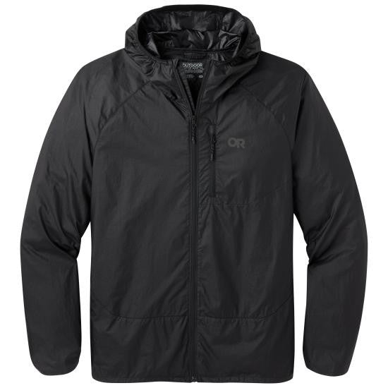 Outdoor Research Lightweight Black Jacket With Full Zipper And Hood