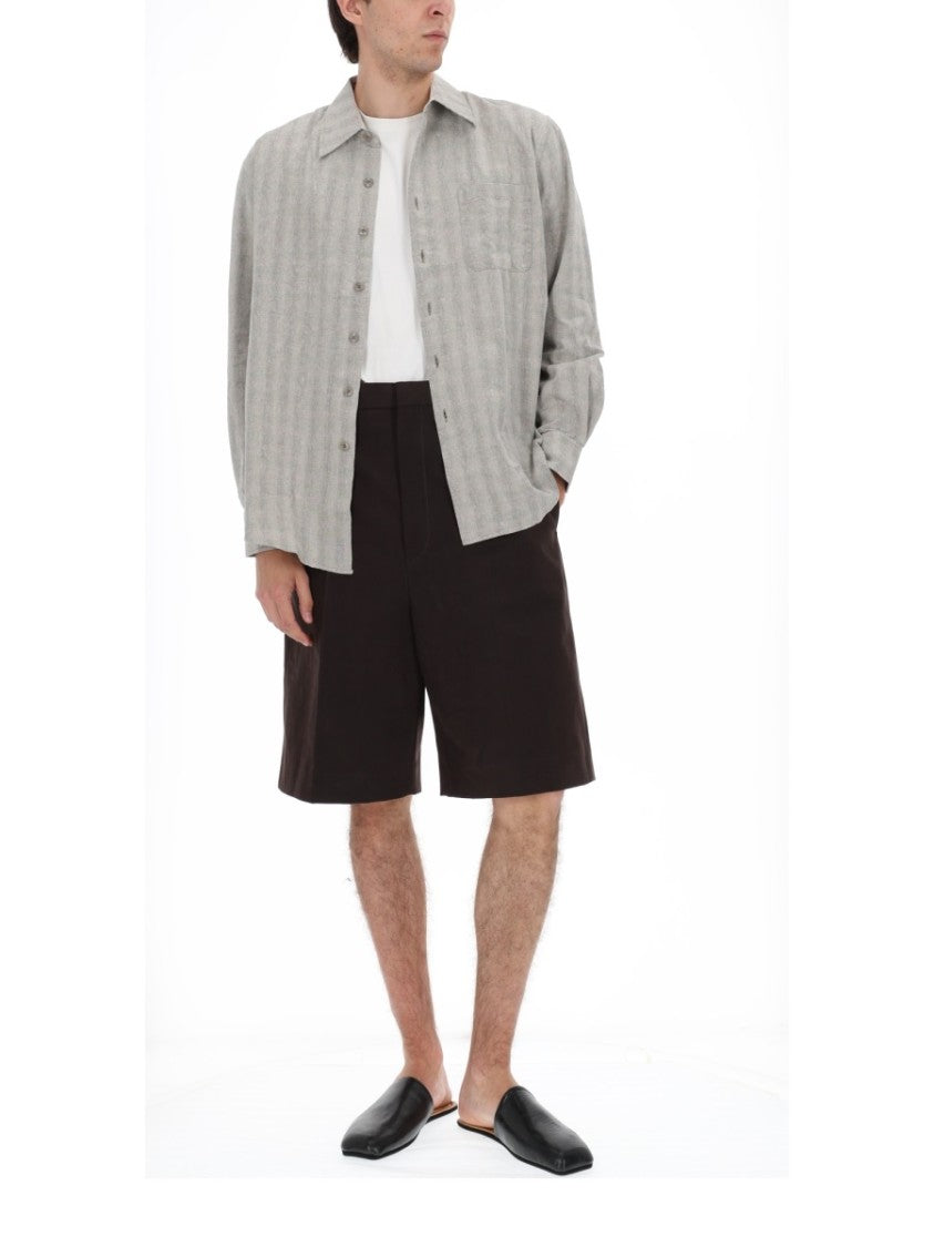 Our Legacy Cotton Linen Vertical Stripe Shirt